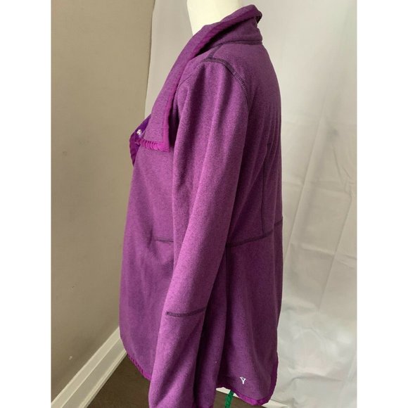 Ivivva Girls Big Business Wrap Jacket Purple Fleece Sweater Lululemon Sz 14 - Picture 2 of 9